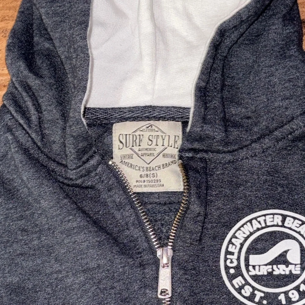 Surf Style Dark Gray Kids Hoodie